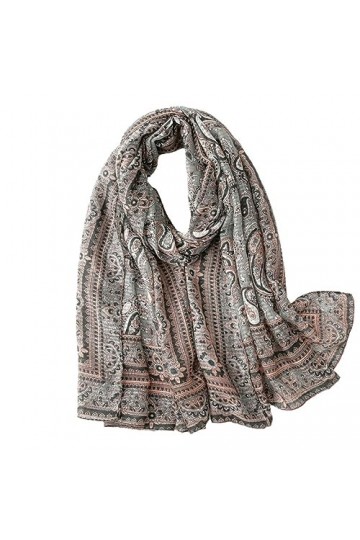 RILOOP Mode rétro Floral Viscose châle écharpe Wrap Pashmina étole musulman Hijab Snood