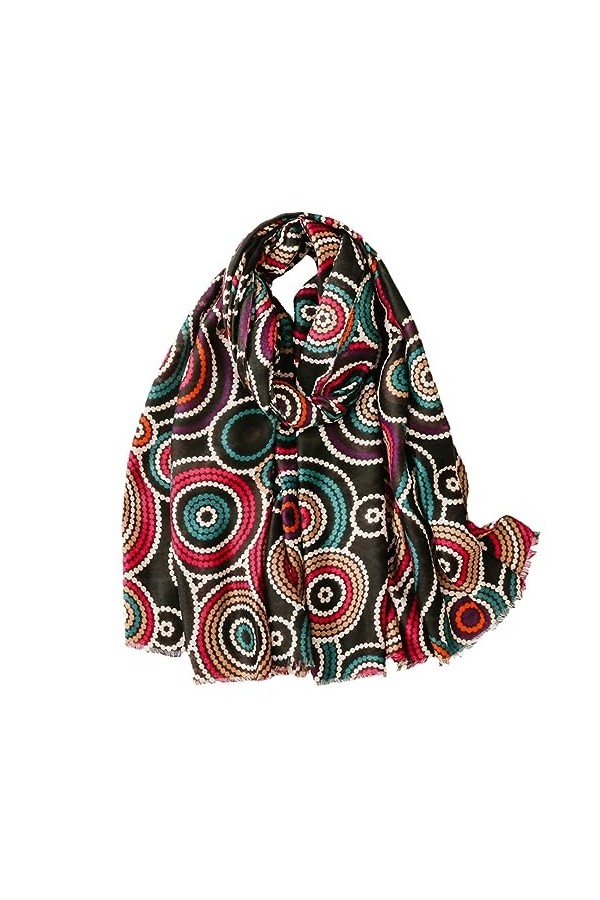 RILOOP Mode ethnique géométrique frange Viscose châle écharpe dame Pashmina étole musulman Hijab