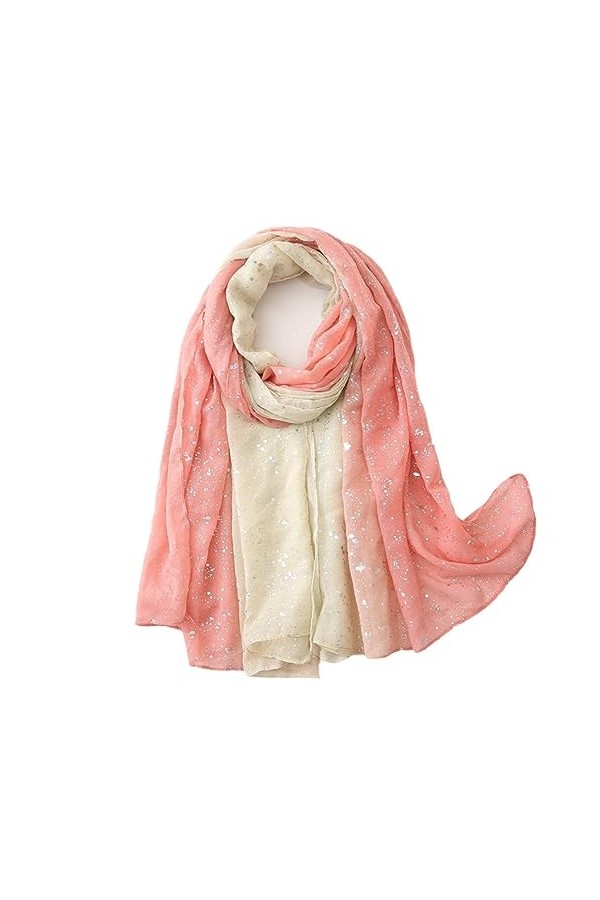 Mode Ombre paillettes brillant point Viscose châle écharpe dame dégradé Pashmina étole musulman Hijab