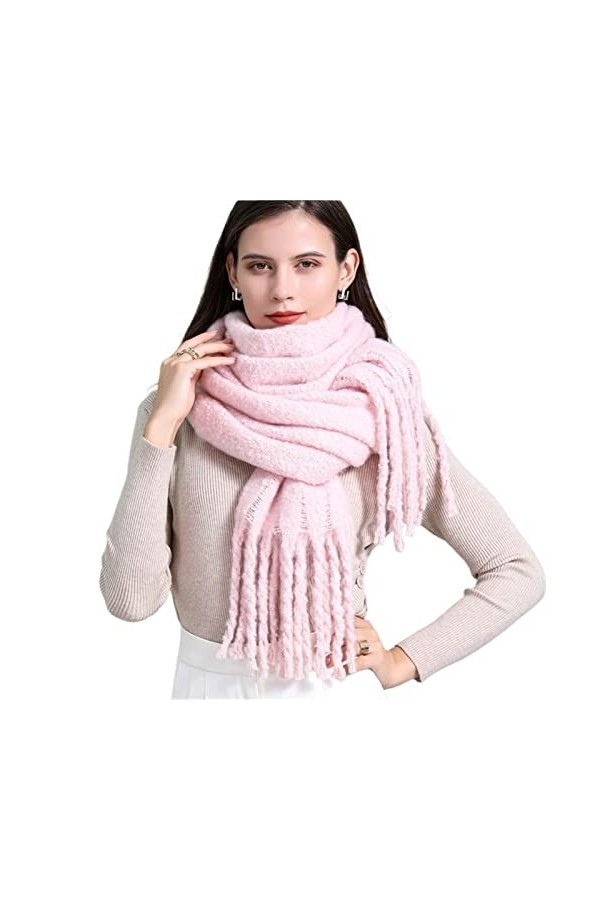 SYT-MD Echarpe Femme, Écharpe dhiver Femmes Cachemire Chaud Pashmina Solide Foulards Femmes Solides Épais Color : WT56-10, 