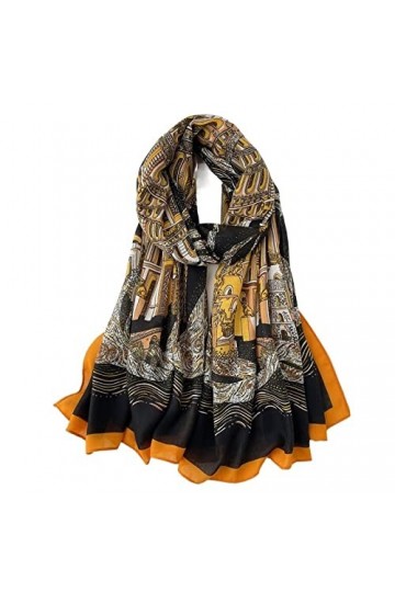 JGATW Écharpe Hiver Women Faune Foulard Mode Print Coton Hijabs Foulards for Dames Châles Enroulées Foulards à col léger Pash