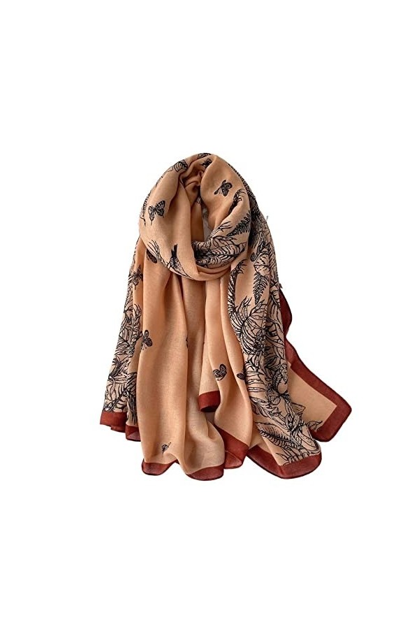 JGATW Écharpe Hiver Women Faune Foulard Mode Print Coton Hijabs Foulards for Dames Châles Enroulées Foulards à col léger Pash