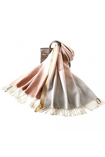 RILOOP Écharpes pour femmes, sensation de cachemire automne hiver écharpe dégradé de couleur châle épais polyvalent pour temp