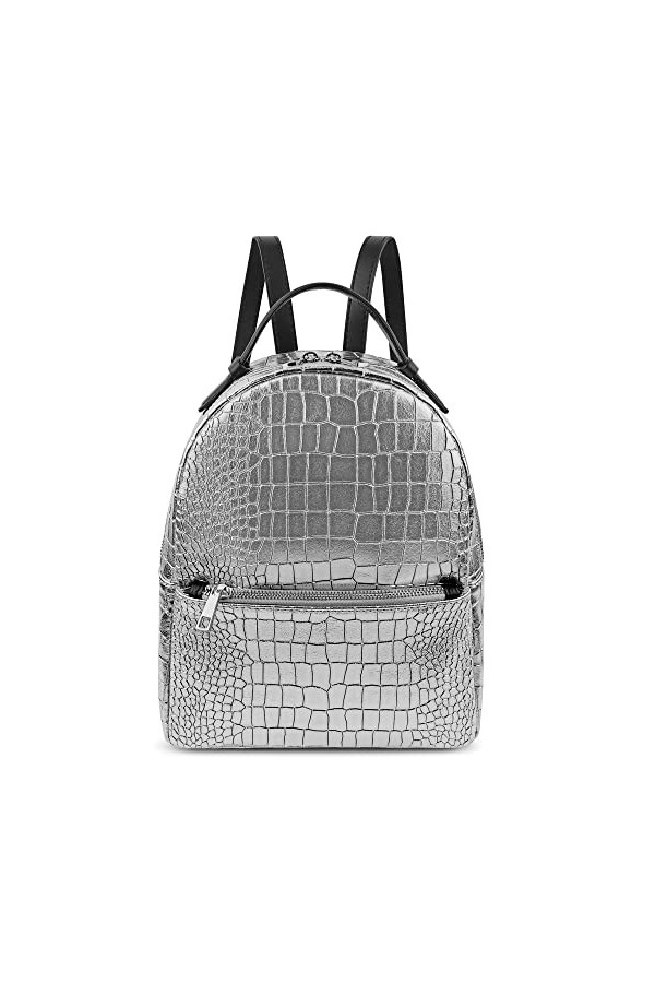 Parubi Sac à Dos en Cuir pour Femmes, Sac à Dos en Cuir Véritable Laminé et Imprimé, Made in Italy, Sac à Dos de Voyage, Sacs