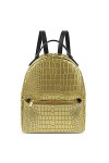 Parubi Sac à Dos en Cuir pour Femmes, Sac à Dos en Cuir Véritable Laminé et Imprimé, Made in Italy, Sac à Dos de Voyage, Sacs