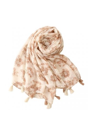 MORYEN Mode Hijab Musulman, Lady Print Soft Wrap Pashmina Étole Floral Gland Viscose Châle Écharpe Foulards Foulards Color :