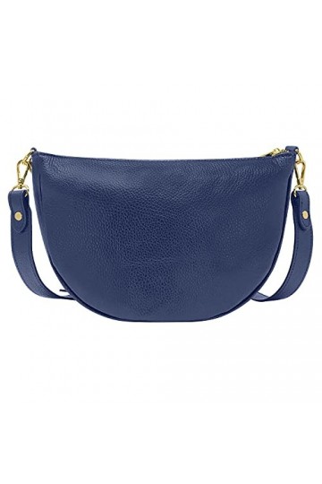 Parubi, Sac à main pour femme, en cuir véritable, souple, fabriqué en Italie, modèle Glenda, pochette moyenne avec chaîne pou