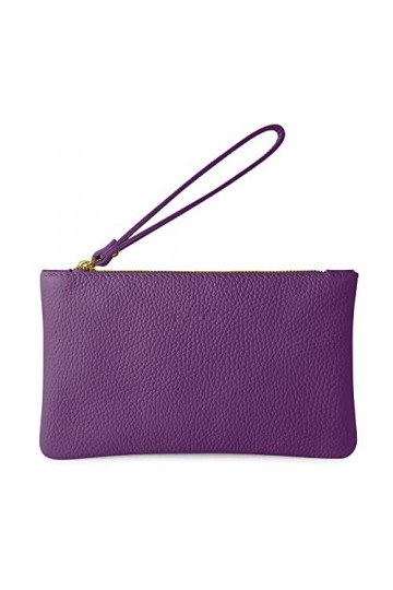 Parubi, Pochette de Main Petite, Mini Sac à Main en Cuir Souple Véritable, Fabriqué en Italie, Pochette avec Cordon et Fermet