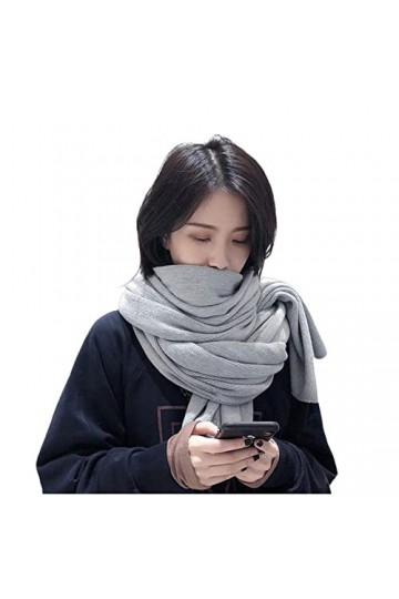 SUYGGCK éCharpe Écharpe Chaude Épaisse pour Les Femmes De Couleur Pure Imitation Cachemire Écharpe Noire Hiver Féminine pour 