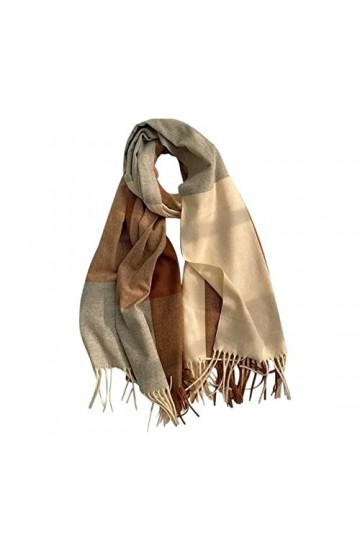 Femme Écharpe Écharpe à Carreaux en Laine mélangée Épaississement dautomne et dhiver Grand châle Externe Chaud Écharpe dhi