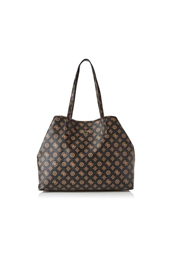 Guess Vikky, Cabas femme, Marron Brown , 18x31x39.5 cm W x H L 