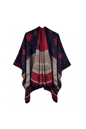 Momolaa Écharpe Noir Homme Châle imprimé pour femmes à la mode chaud doux cardigans écharpe cadeau de noël châle épaissi doub