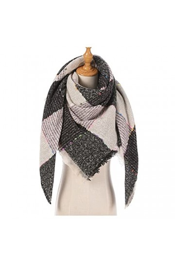 ZHURGN Femmes Souple Châle Plaid écharpe Chaude Couverture tricotée écharpe Echarpes Chaud dhiver élégant Grand Doux écharpe