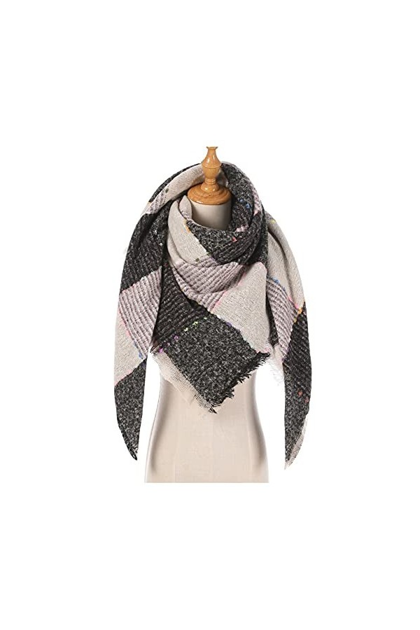 ZHURGN Femmes Souple Châle Plaid écharpe Chaude Couverture tricotée écharpe Echarpes Chaud dhiver élégant Grand Doux écharpe