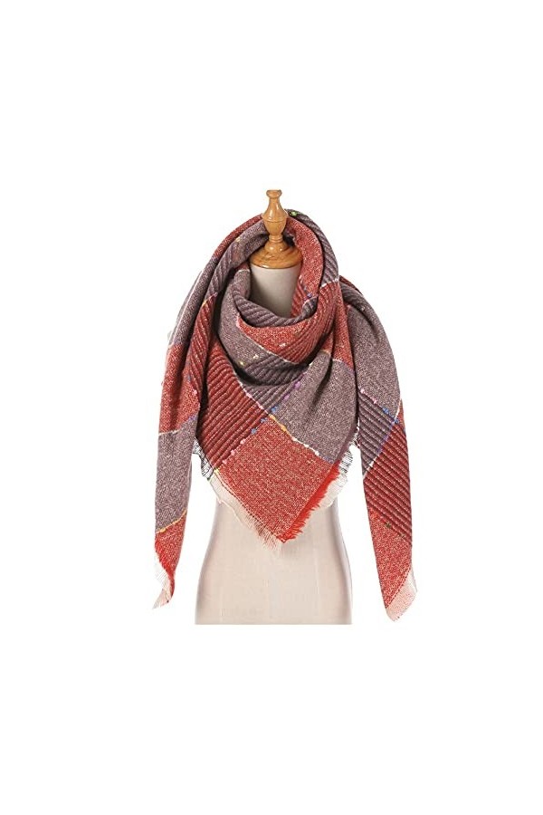 ZHURGN Femmes Souple Châle Plaid écharpe Chaude Couverture tricotée écharpe Echarpes Chaud dhiver élégant Grand Doux écharpe