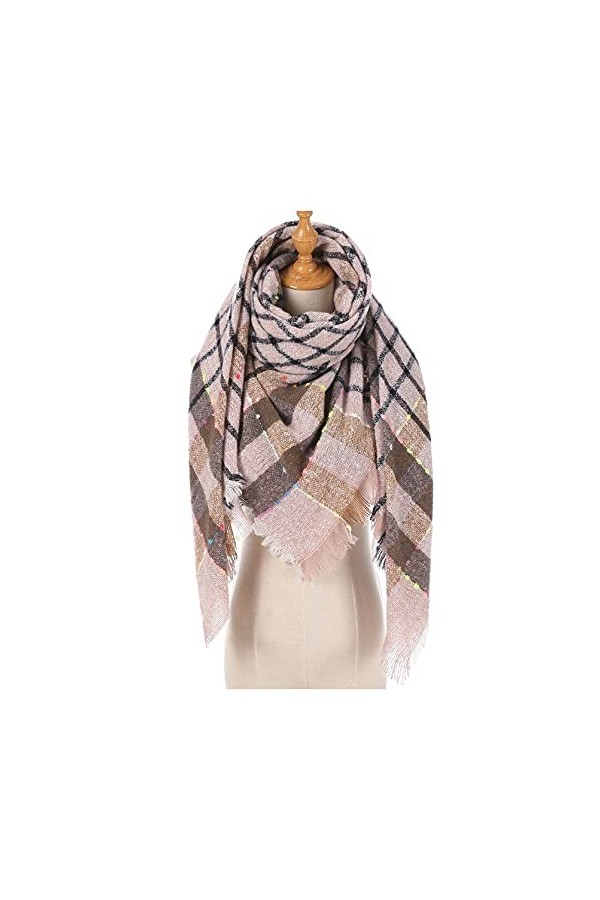 ZHURGN Femmes Souple Châle Plaid écharpe Chaude Couverture tricotée écharpe Echarpes Chaud dhiver élégant Grand Doux écharpe