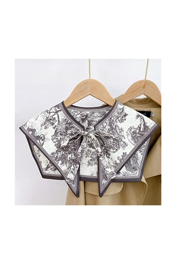 Noeud papillon tricoté laine châle femmes automne/hiver mode polyvalent faux col noeud écharpe accessoires-2