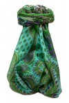 Pashmina & Silk Foulard Traditional Soie de Mûrier Dasari Emerald