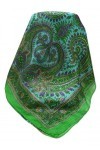 Pashmina & Silk Foulard Traditional Soie de Mûrier Dasari Emerald