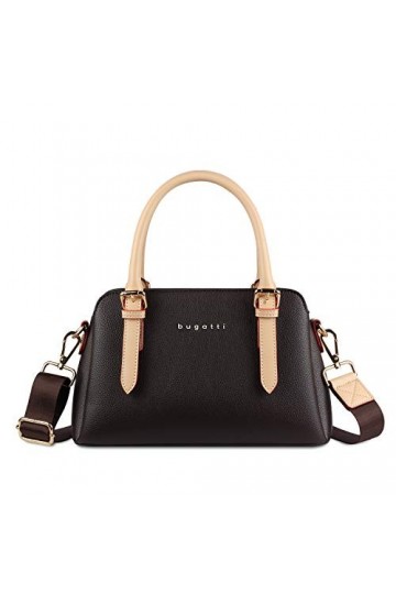 Bugatti Ella Petit Sac à Main Femme Bandoulière, Rigide - Marron