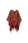 AIRMOOD Échantillons tartans à carreaux pour femmes avec manches enveloppe de châle de pashmina pour couverture de pansement 
