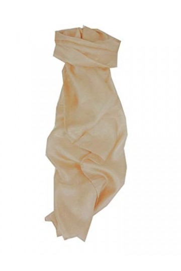 Pashmina & Silk Foulard Traditional Soie du Mûrier Teinte à la Main Magnolia de