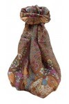 Pashmina & Silk Foulard Traditional Soie de Mûrier Zhu Chestnut