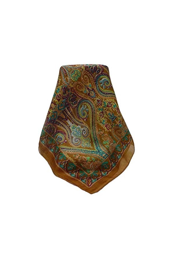 Pashmina & Silk Foulard Traditional Soie de Mûrier Palekar Chestnut