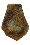 Pashmina & Silk Foulard Traditional Soie de Mûrier Palekar Chestnut