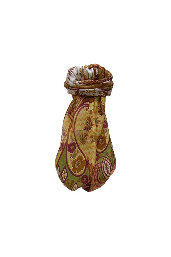 Pashmina & Silk Foulard Traditional Soie de Mûrier Shalmali Chestnut