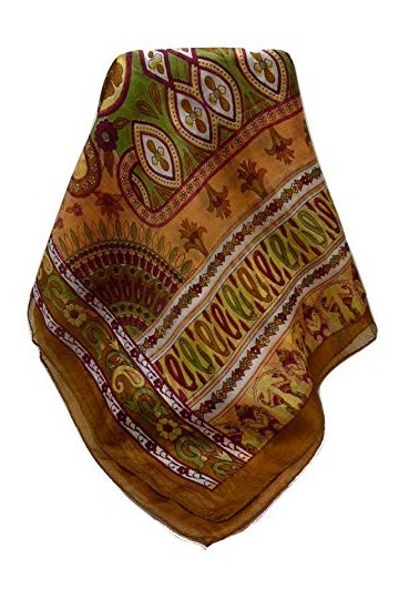 Pashmina & Silk Foulard Traditional Soie de Mûrier Shalmali Chestnut