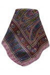 Pashmina & Silk Foulard Traditional Soie de Mûrier Kaliash Wine