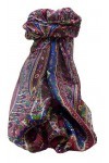 Pashmina & Silk Foulard Traditional Soie de Mûrier Amrindar Wine