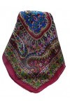 Pashmina & Silk Foulard Traditional Soie de Mûrier Amrindar Wine