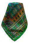 Pashmina & Silk Foulard Traditional Soie de Mûrier Shalmali Emerald