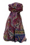 Pashmina & Silk Foulard Traditional Soie de Mûrier Sakhar Wine