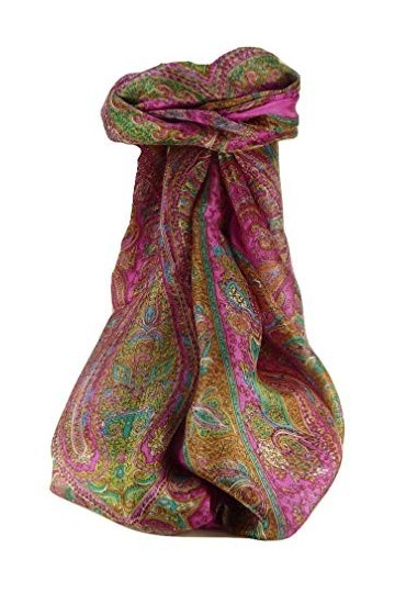 Pashmina & Silk Foulard Traditional Soie de Mûrier Ramsej Pink de