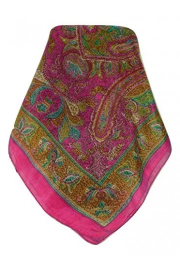 Pashmina & Silk Foulard Traditional Soie de Mûrier Ramsej Pink de