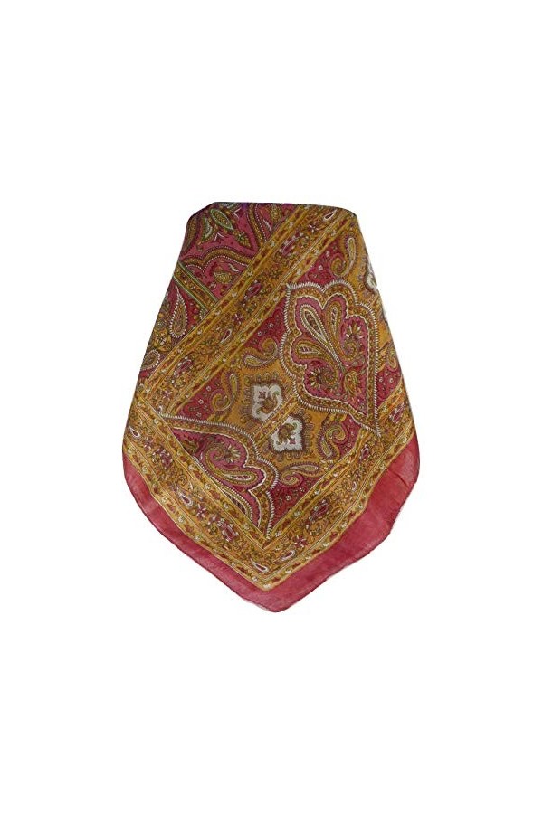Pashmina & Silk Foulard Traditional Soie de Mûrier Madh Rose de