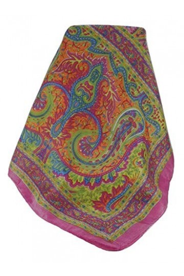 Pashmina & Silk Foulard Traditional Soie de Mûrier Ramnagar Rose de