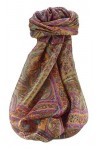 Pashmina & Silk Foulard Traditional Soie de Mûrier Madh Copper de