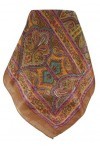 Pashmina & Silk Foulard Traditional Soie de Mûrier Madh Copper de