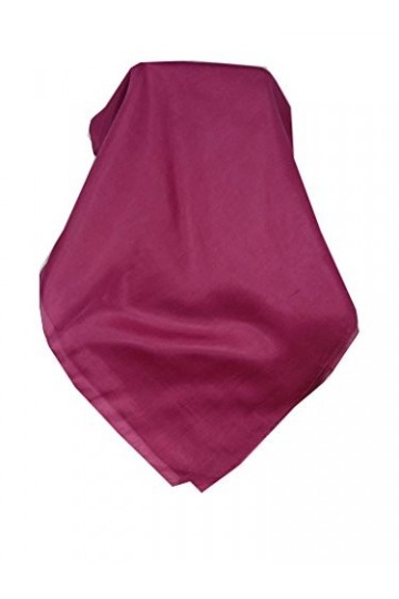 Pashmina & Silk Foulard Traditional Soie du Mûrier Teinte à la Main Plum de