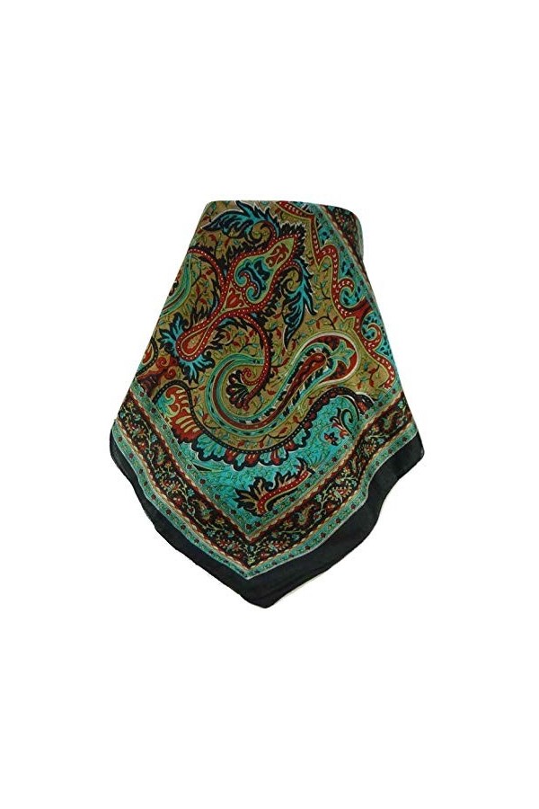 Pashmina & Silk Foulard Traditional Soie de Mûrier Ramnagar Black de