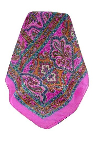 Pashmina & Silk Foulard Traditional Soie de Mûrier Madh Pink de