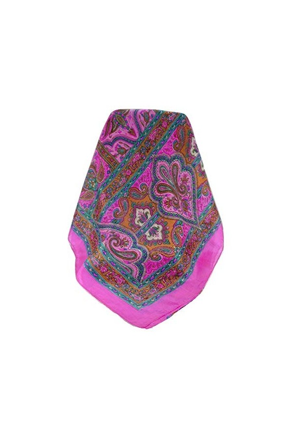 Pashmina & Silk Foulard Traditional Soie de Mûrier Madh Pink de