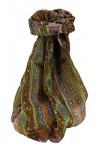 Pashmina & Silk Foulard Traditional Soie de Mûrier Tali Chestnut de