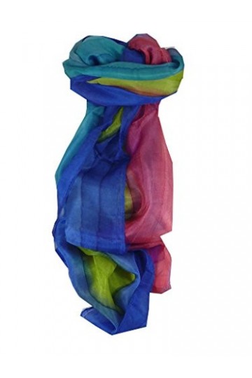 Pashmina & Silk Soie du Mûrier Foulard Sen Palette de Rainbow Traditional de