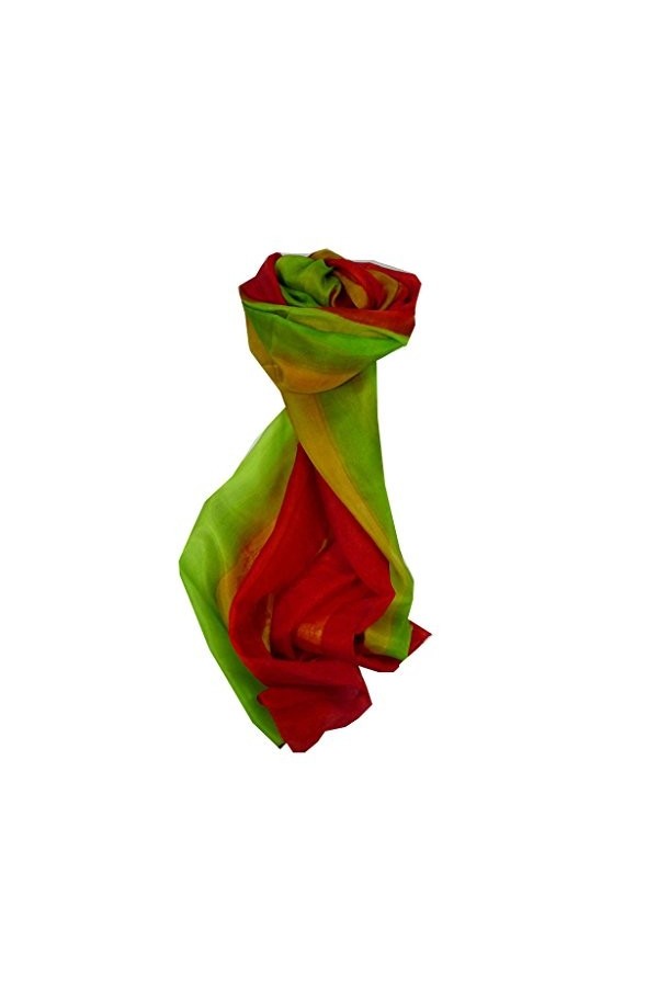 Pashmina & Silk Soie du Mûrier Foulard Maniam Palette de Rainbow Traditional de