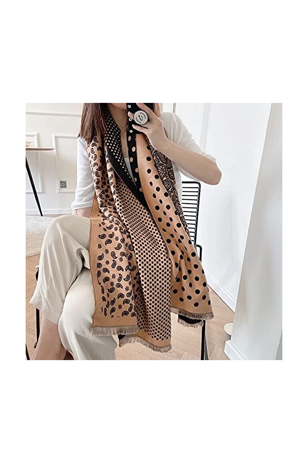 UKKO Foulard Écharpe en Cachemire dhiver Femmes Luxe Paisley Paisle Dessin Conception Chaude Pashmina Couverture Cagesttes C